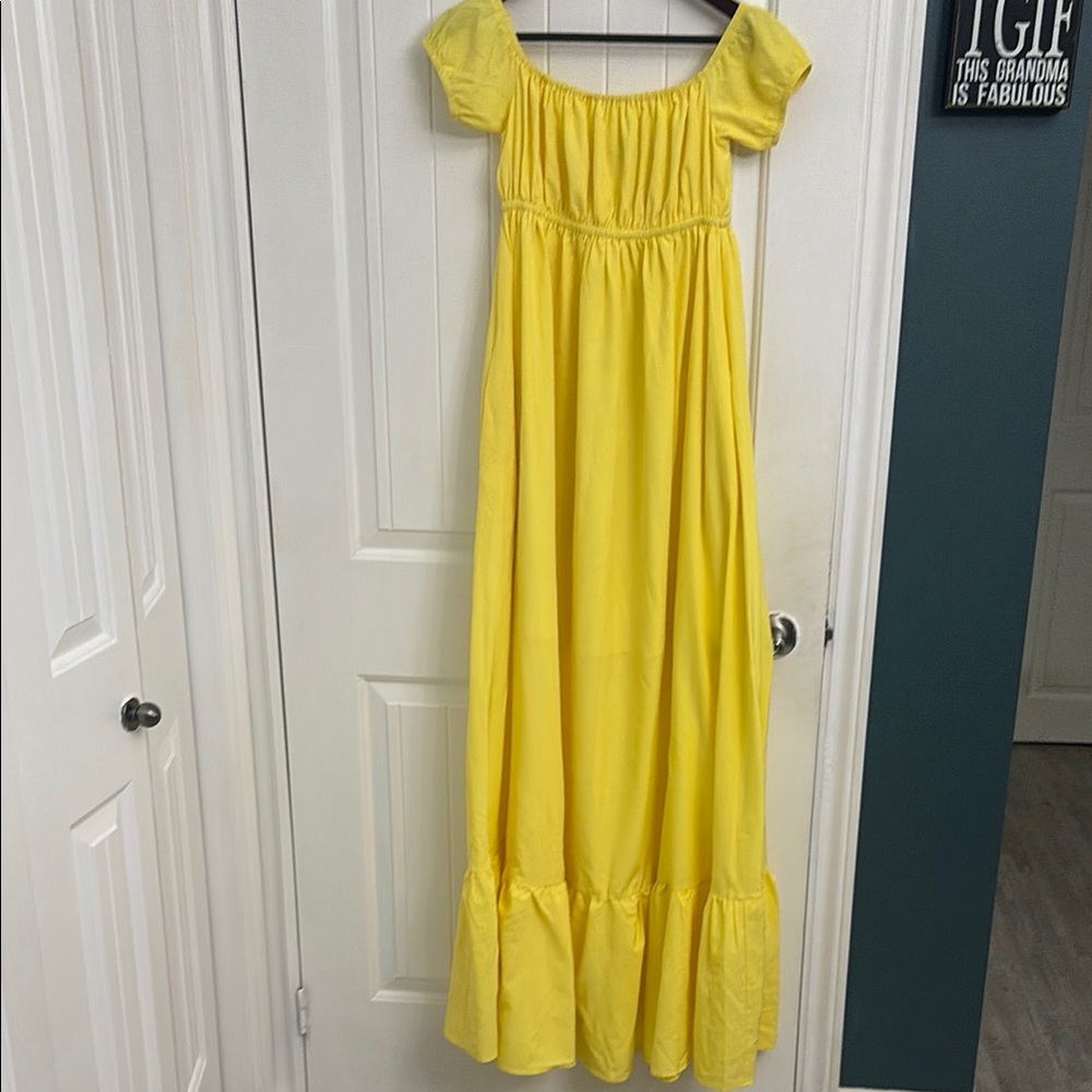 By Egreis BNWOT Pale Yellow Maxi Dress